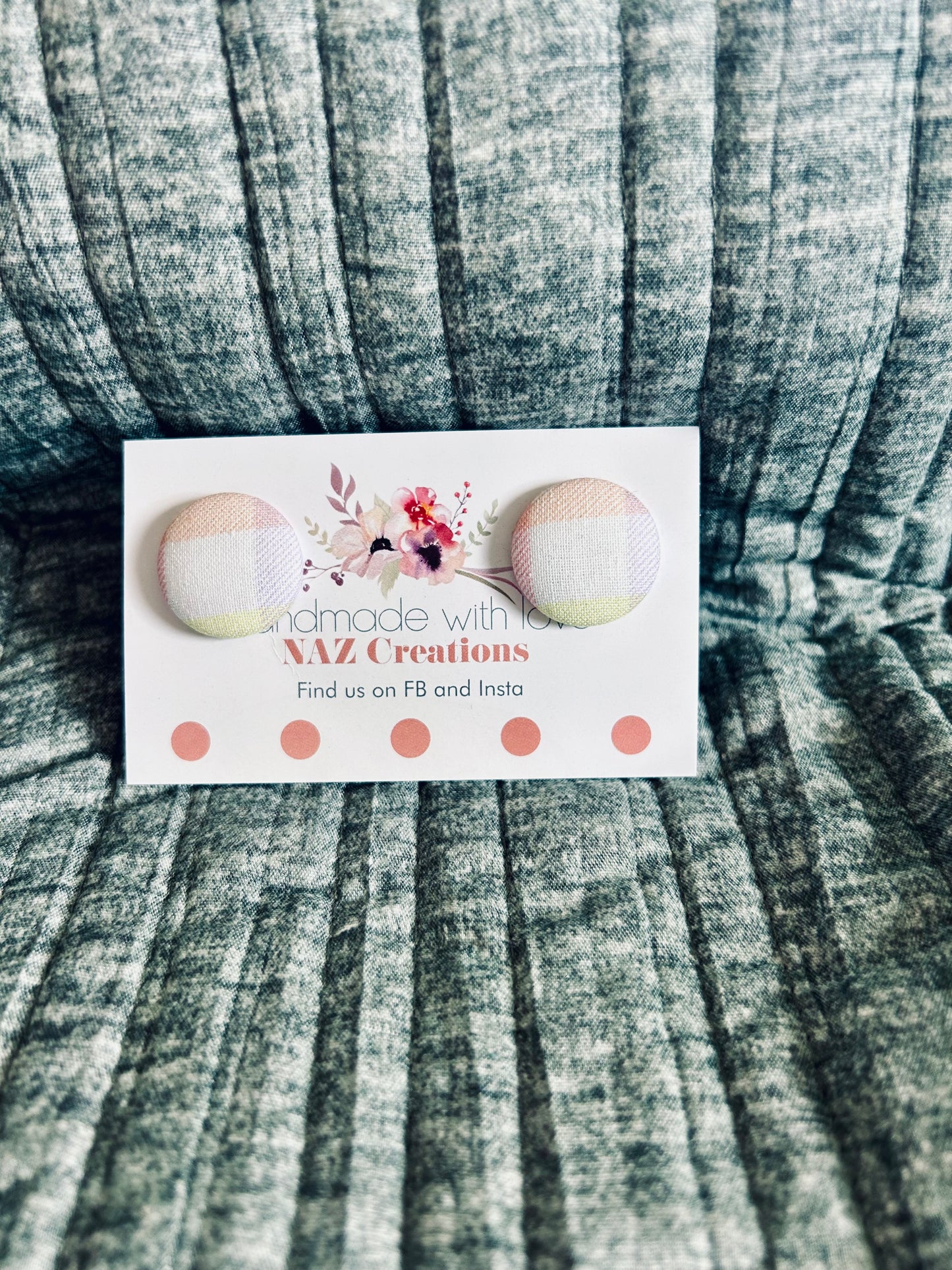 23mm Fabric Button Studs
