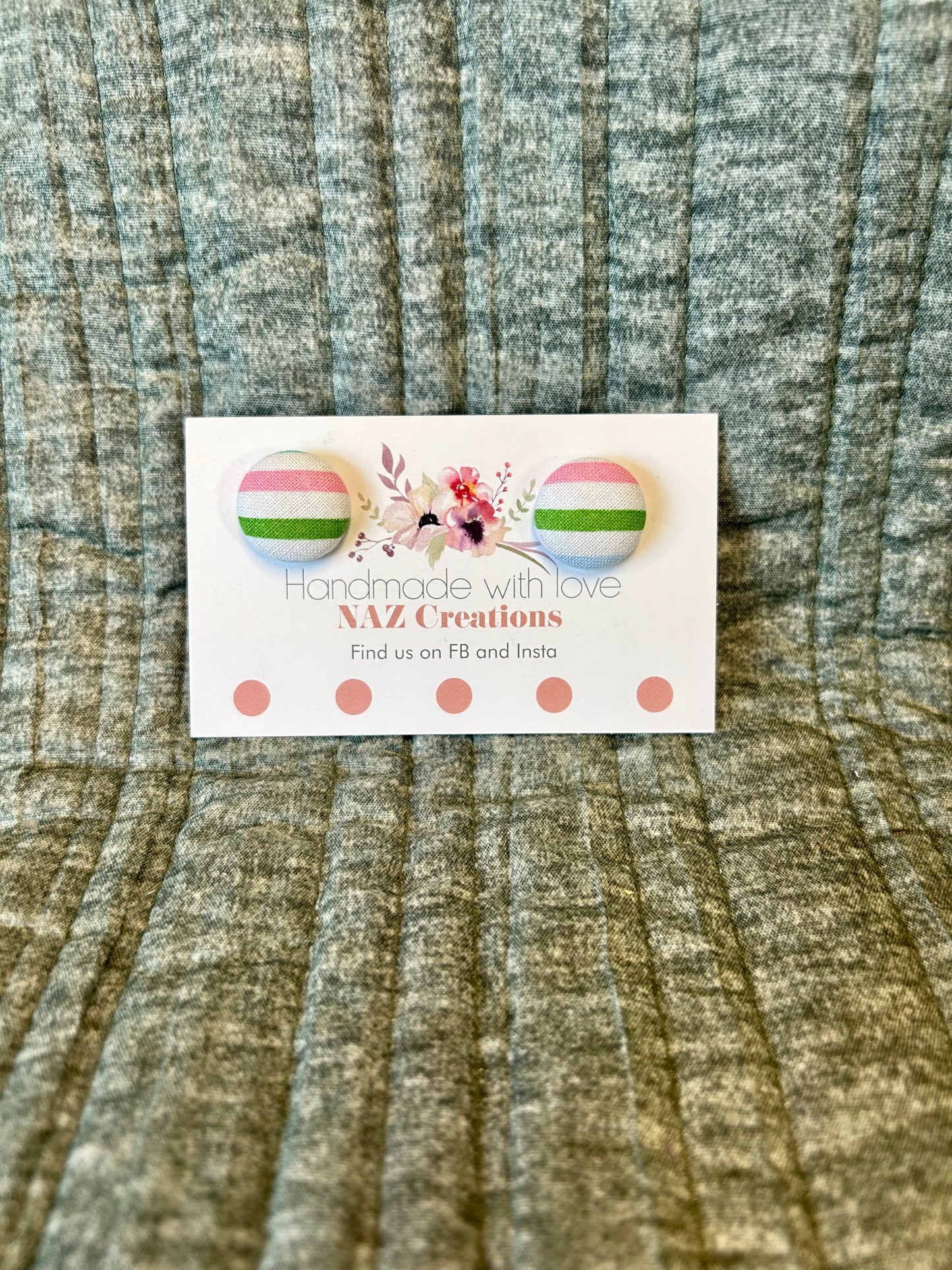 19mm Fabric Button Studs