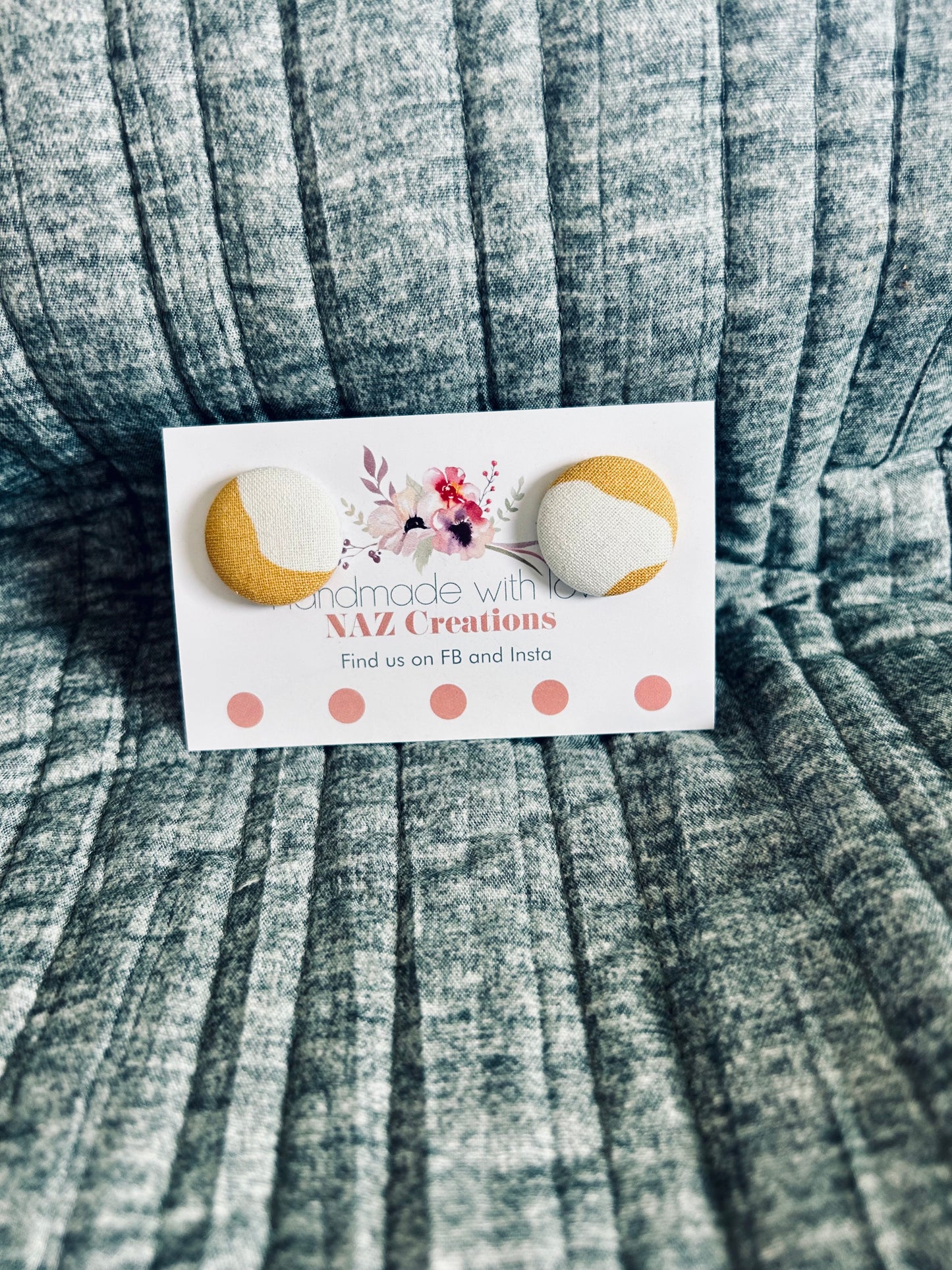 23mm Fabric Button Studs