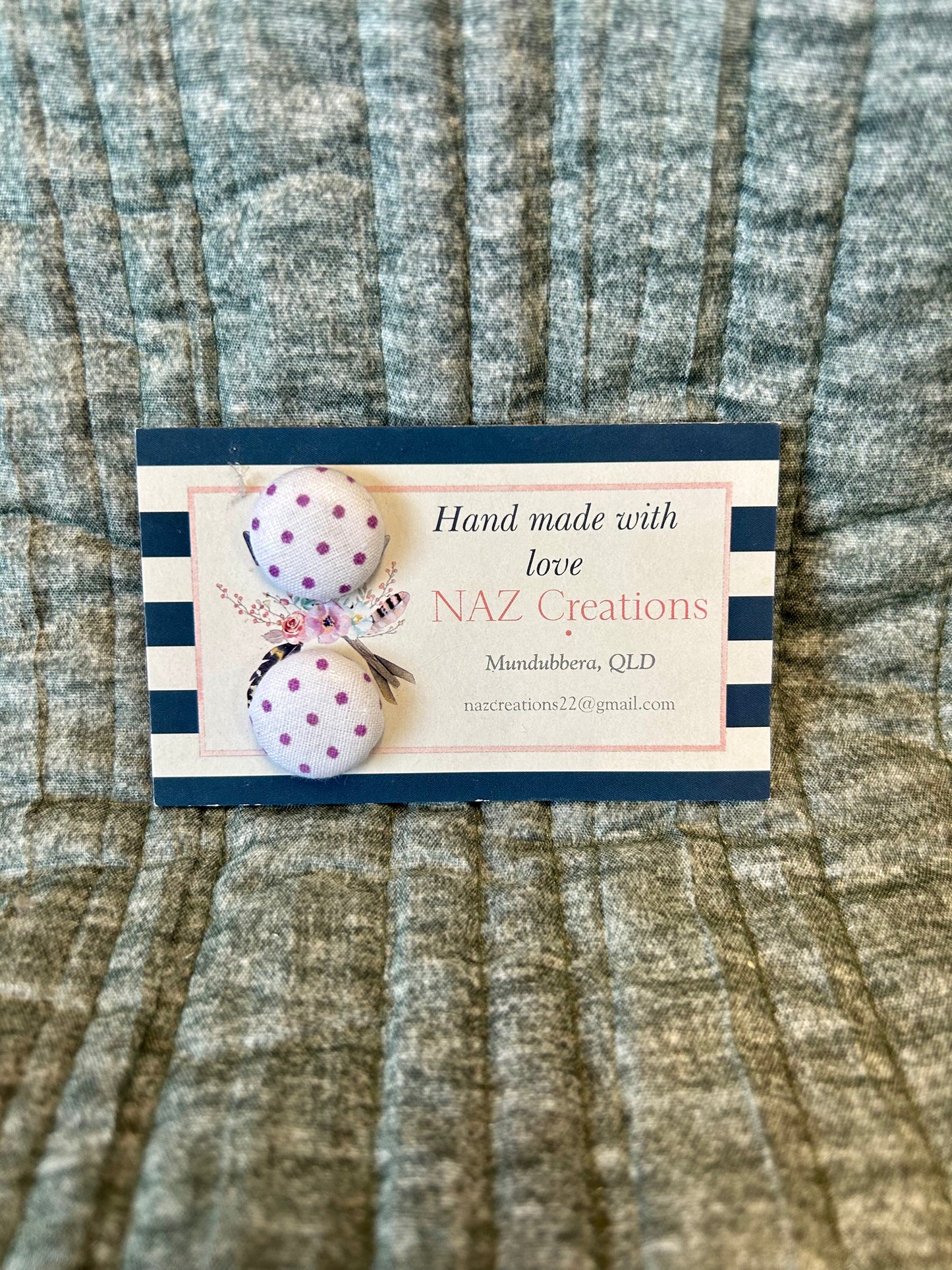 19mm Fabric Button Studs