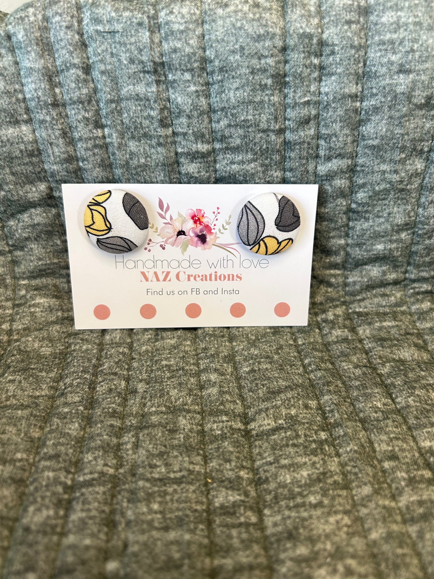 23mm Fabric Button Studs