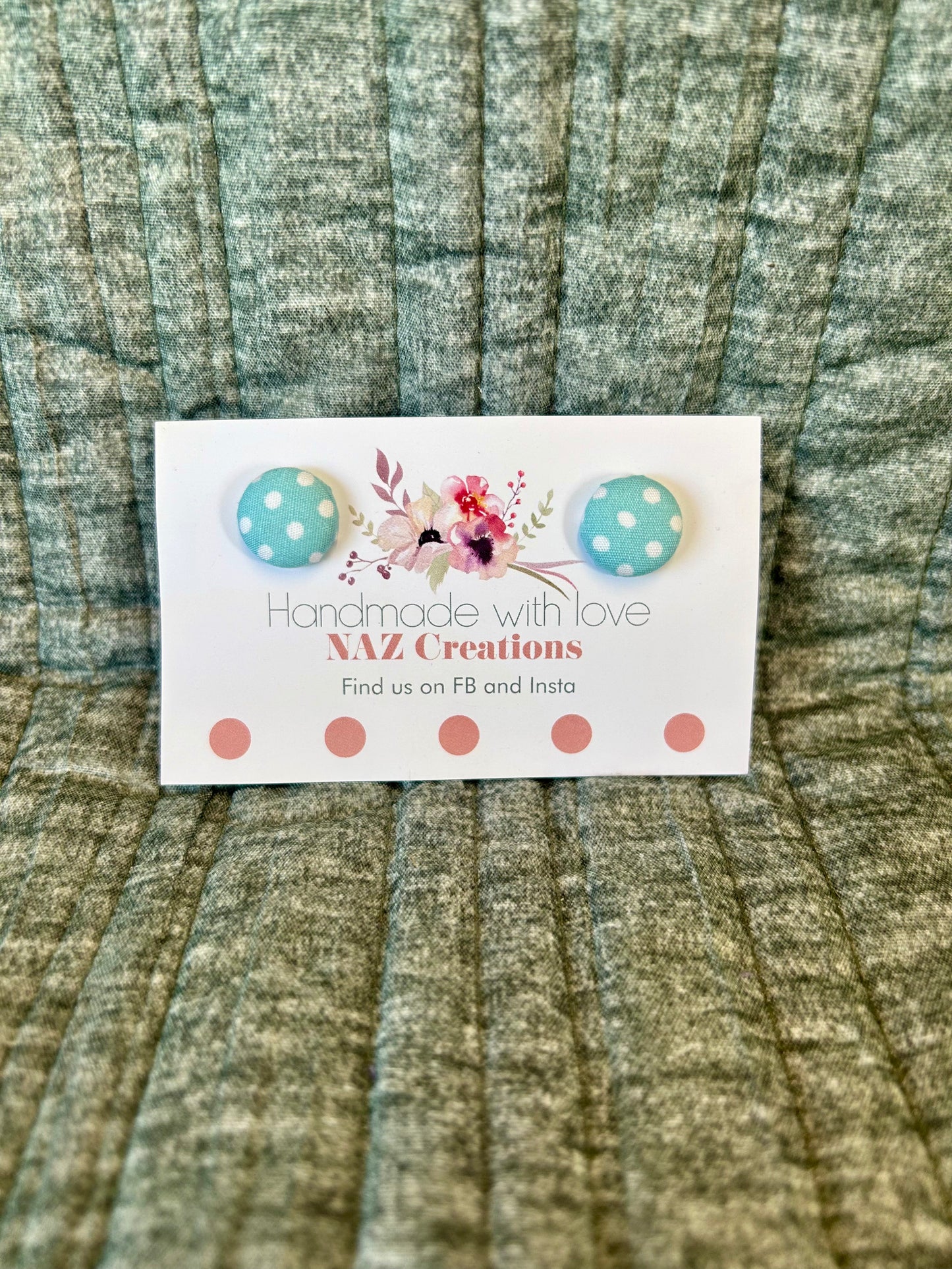15mm Fabric Button Studs