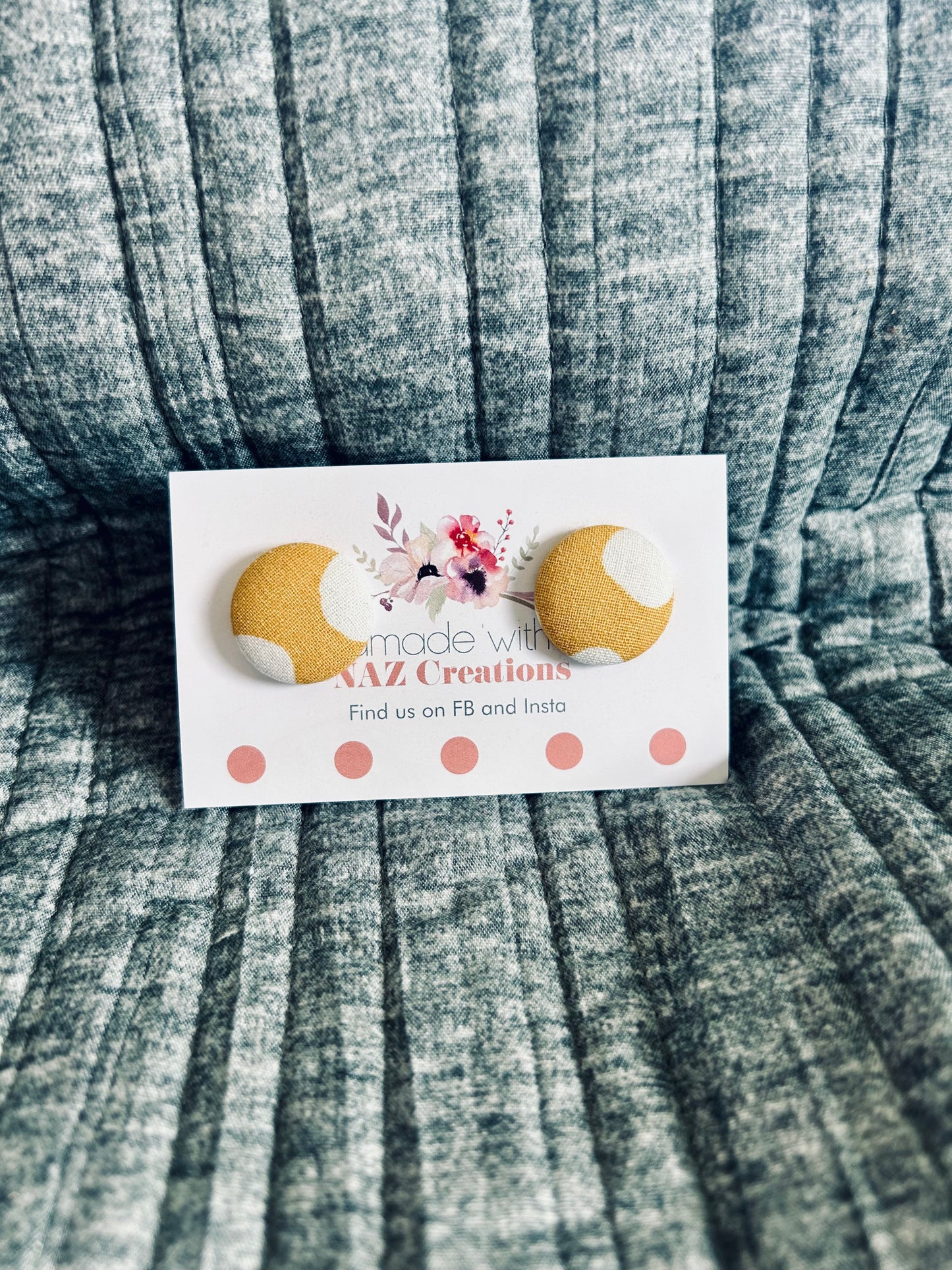 23mm Fabric Button Studs