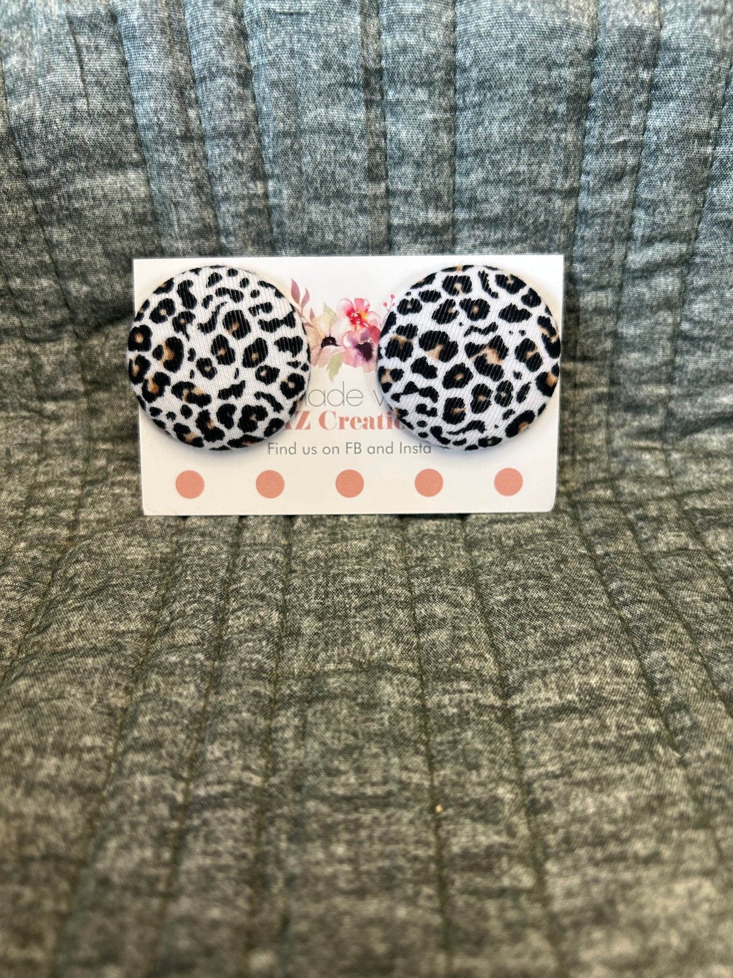 38mm Fabric Button Studs