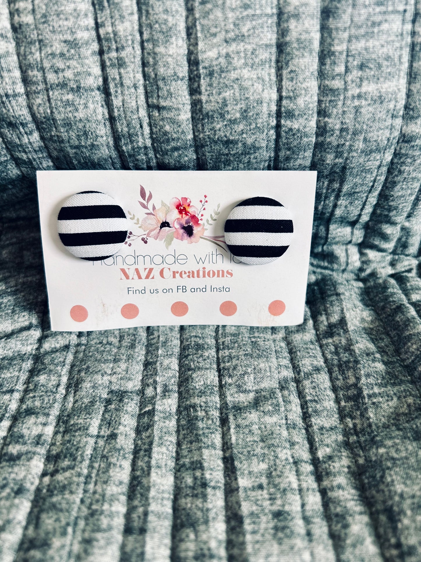 23mm Fabric Button Studs
