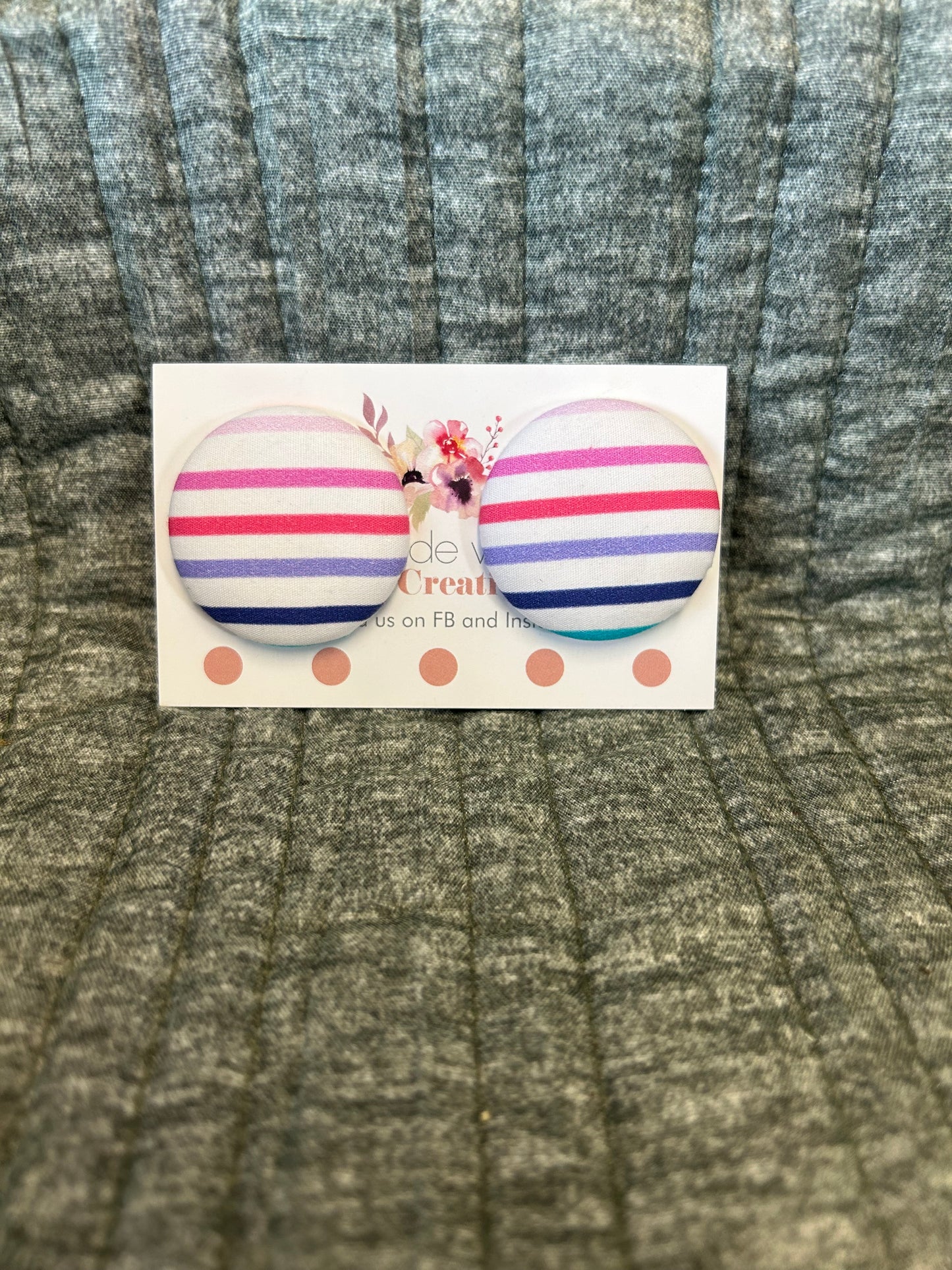 38mm Fabric Button Studs