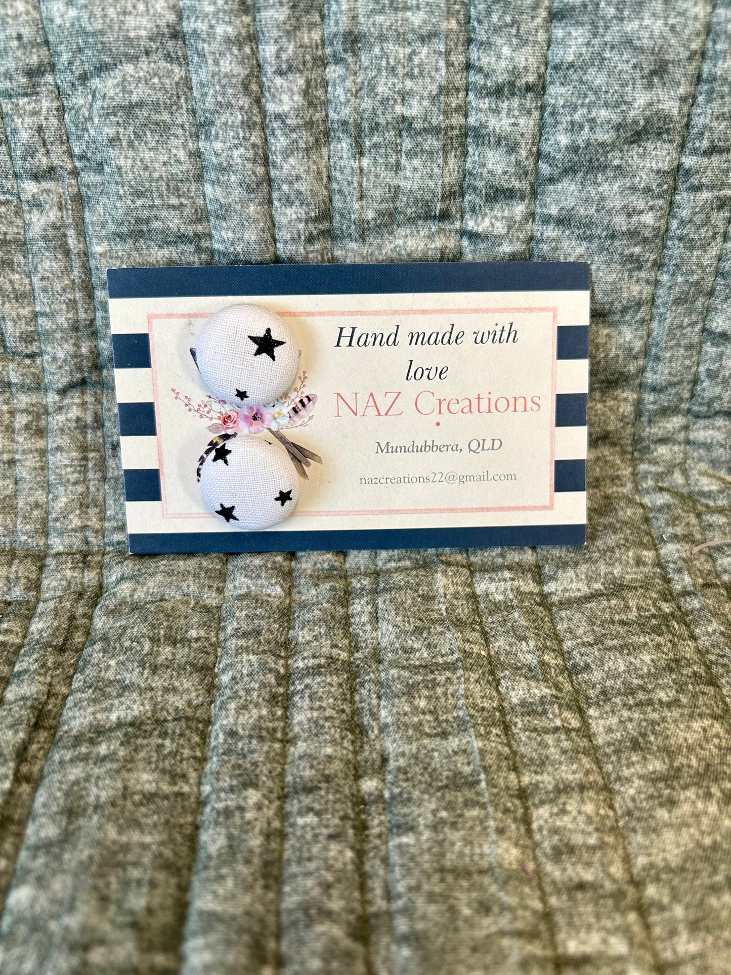19mm Fabric Button Studs