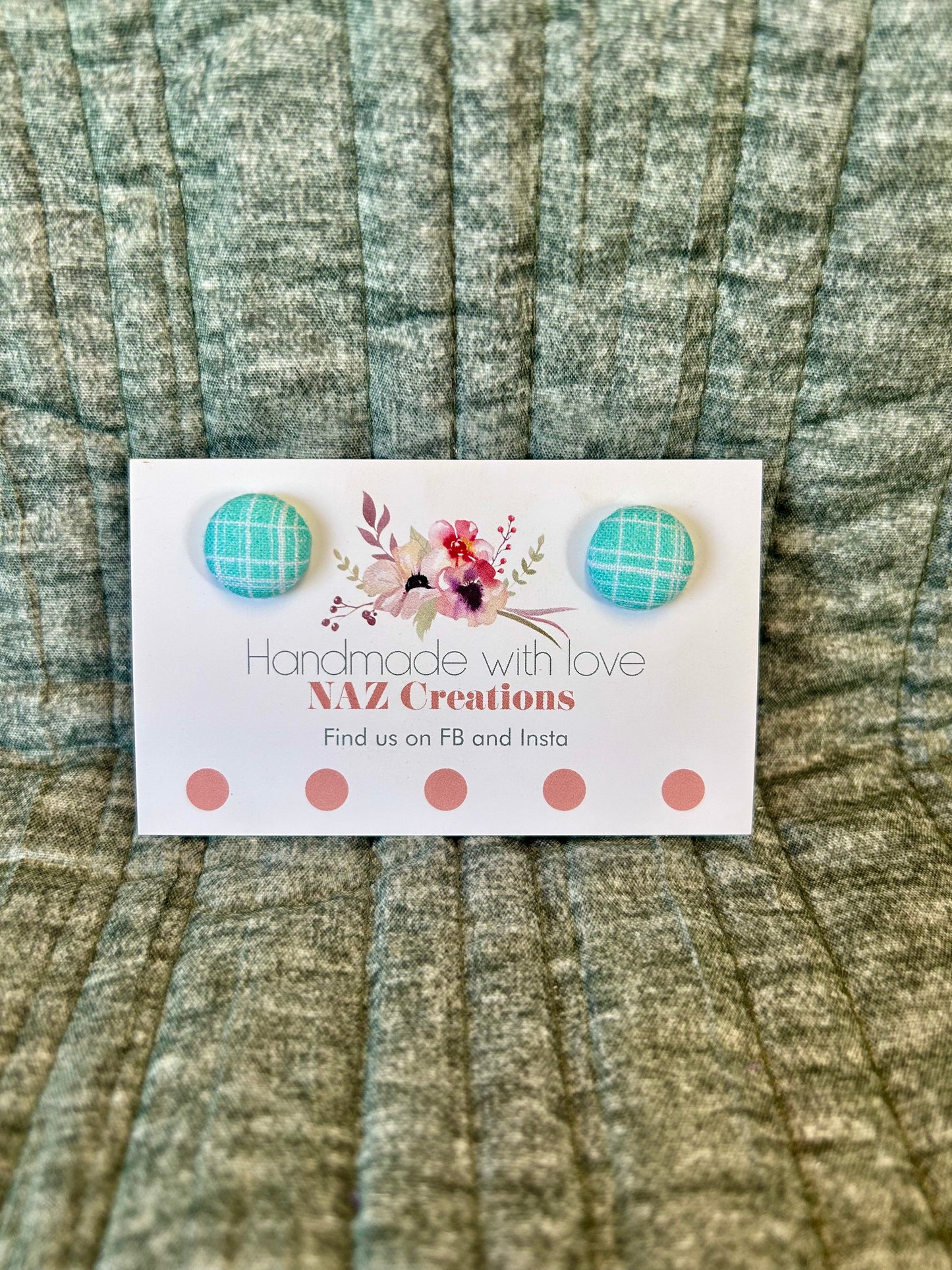 15mm Fabric Button Studs