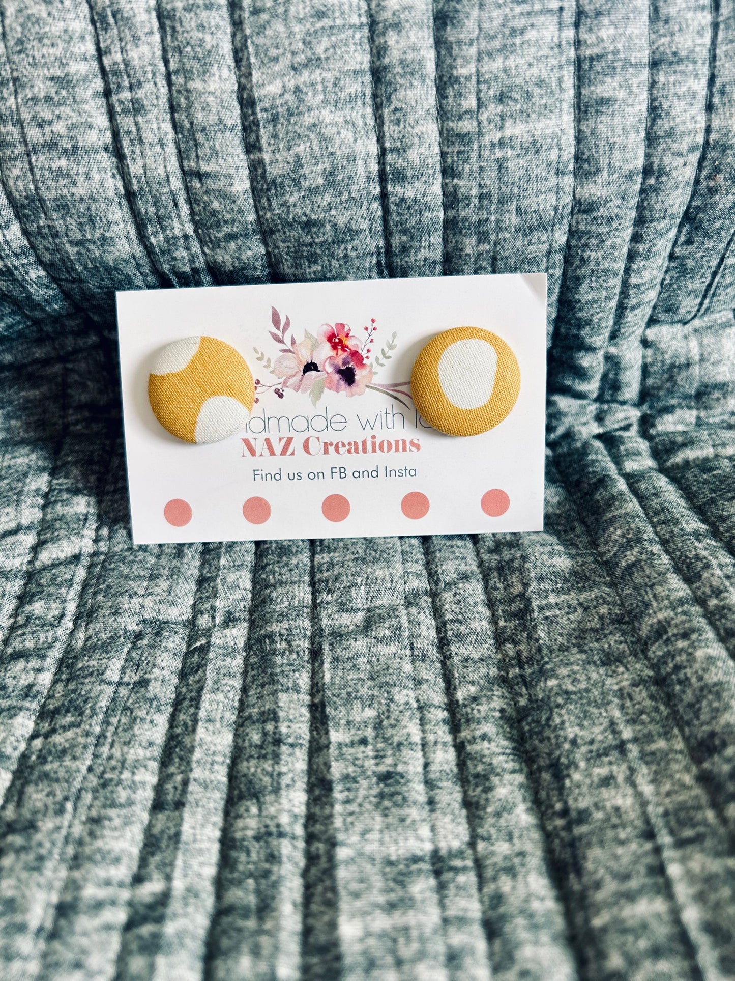 23mm Fabric Button Studs