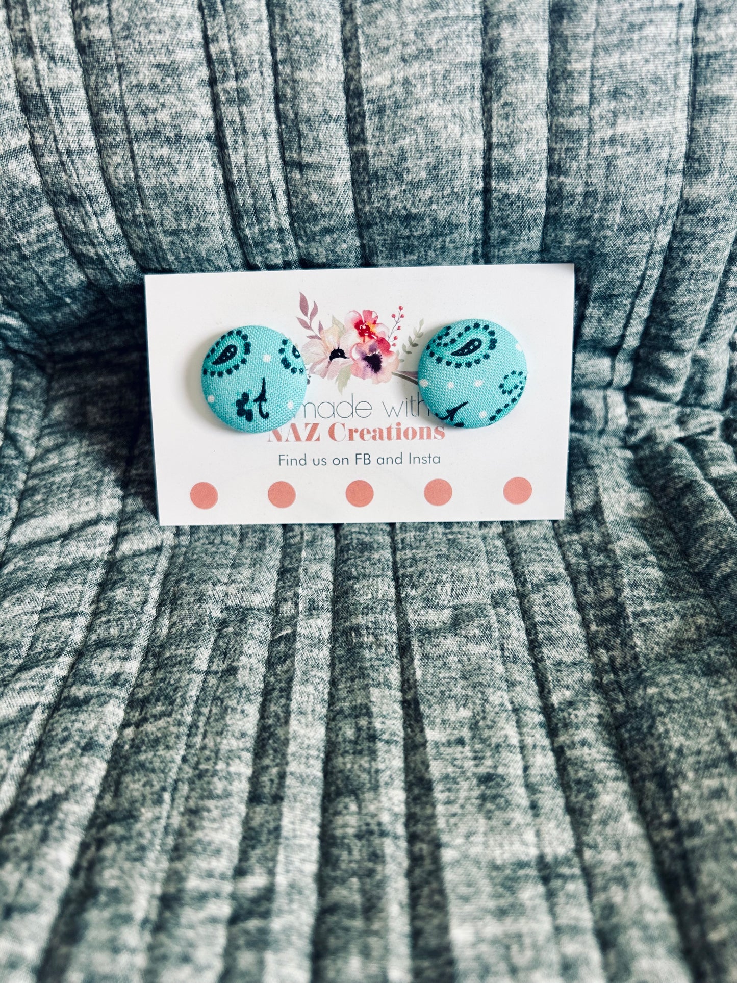 23mm Fabric Button Studs