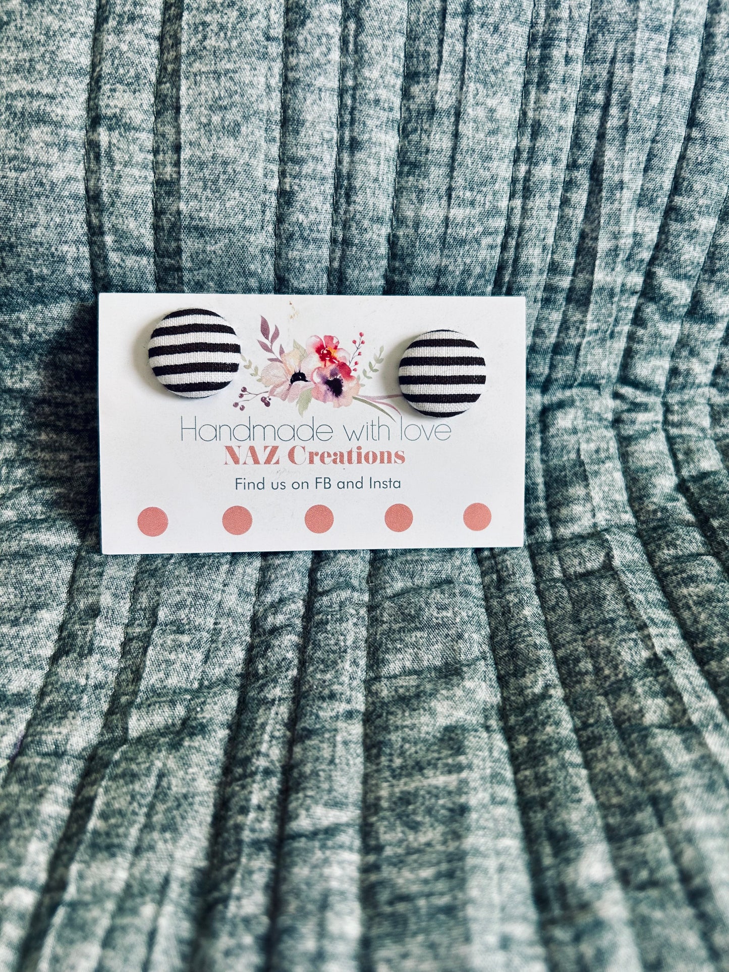 19mm Fabric Button Studs