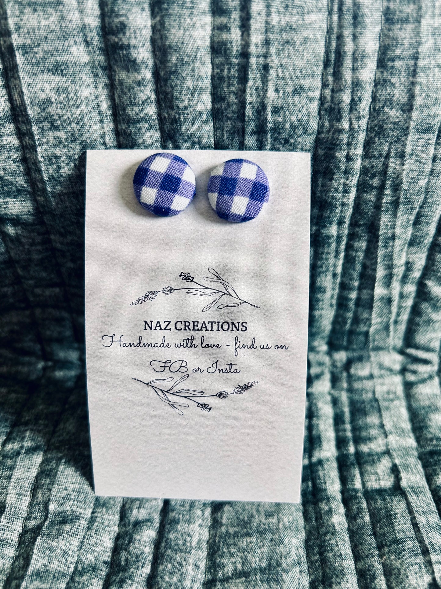 15mm Fabric Button Studs
