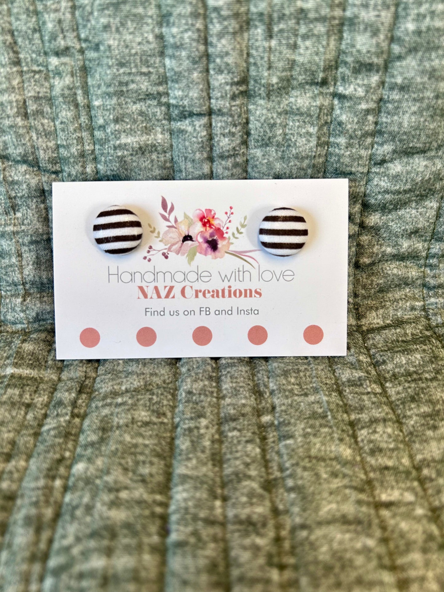 15mm Fabric Button Studs