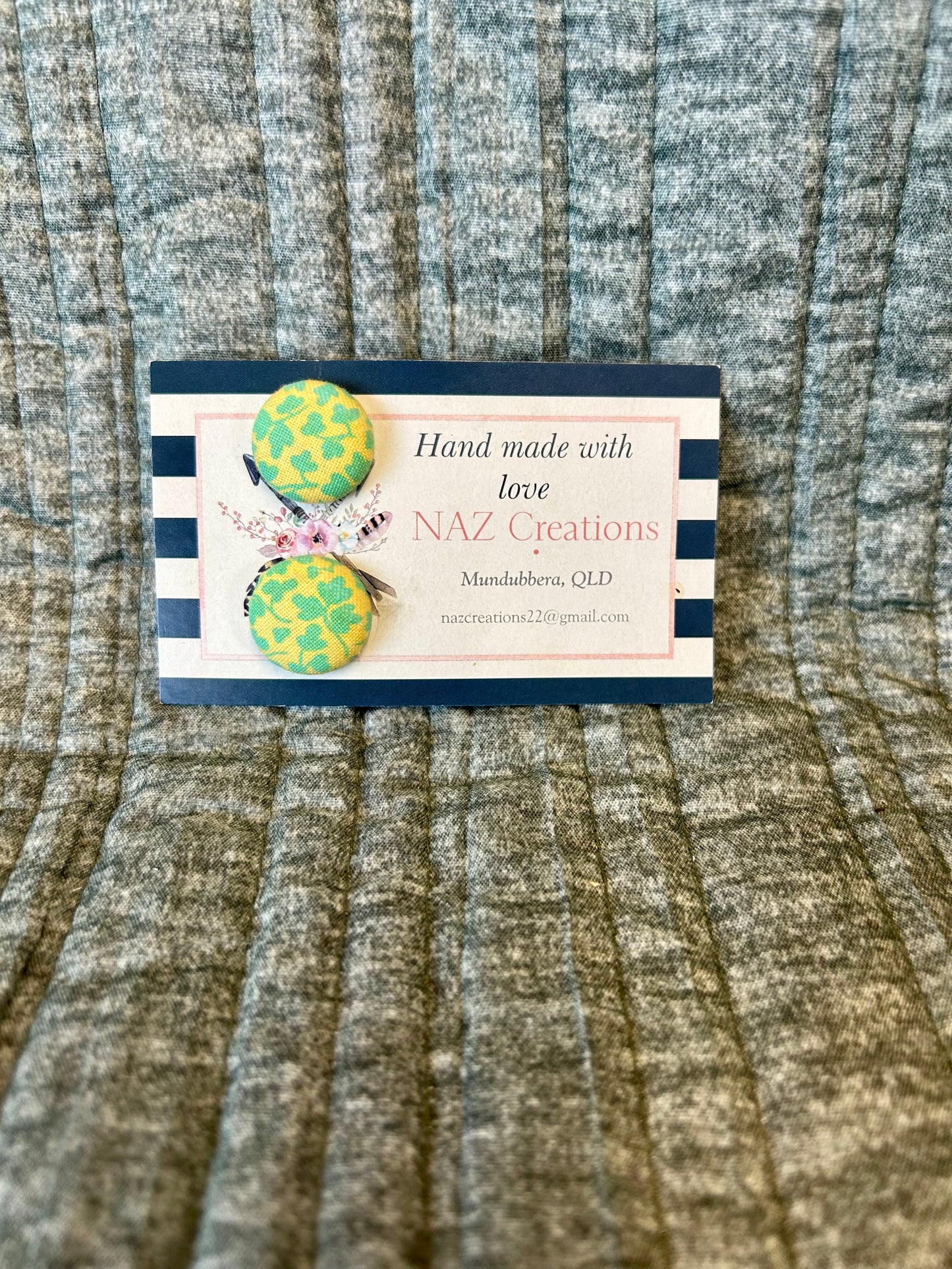 19mm Fabric Button Studs