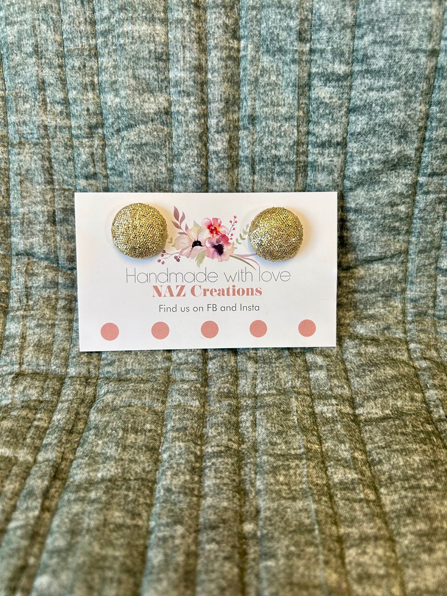 19mm Fabric Button Studs