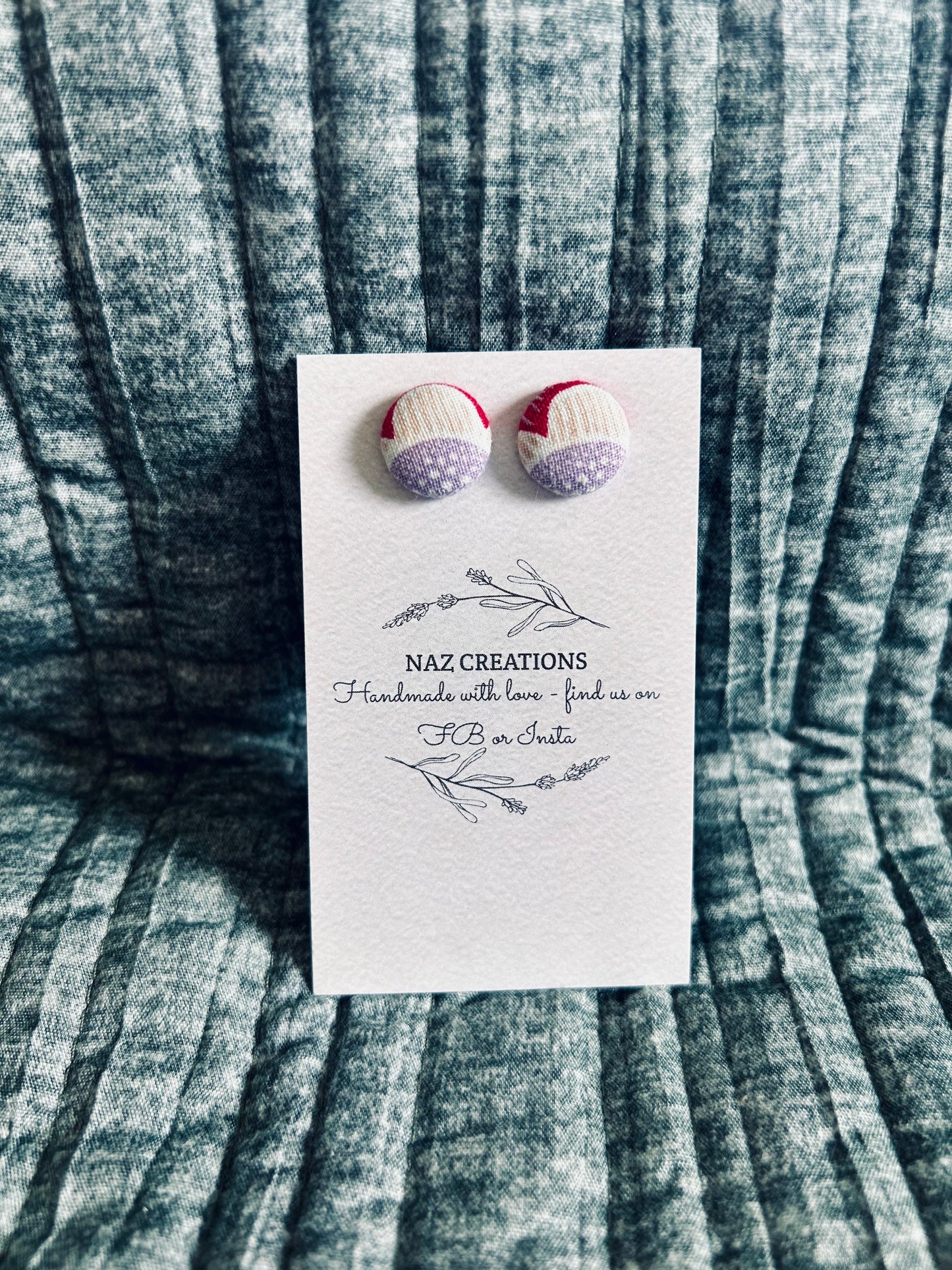 15mm Fabric Button Studs