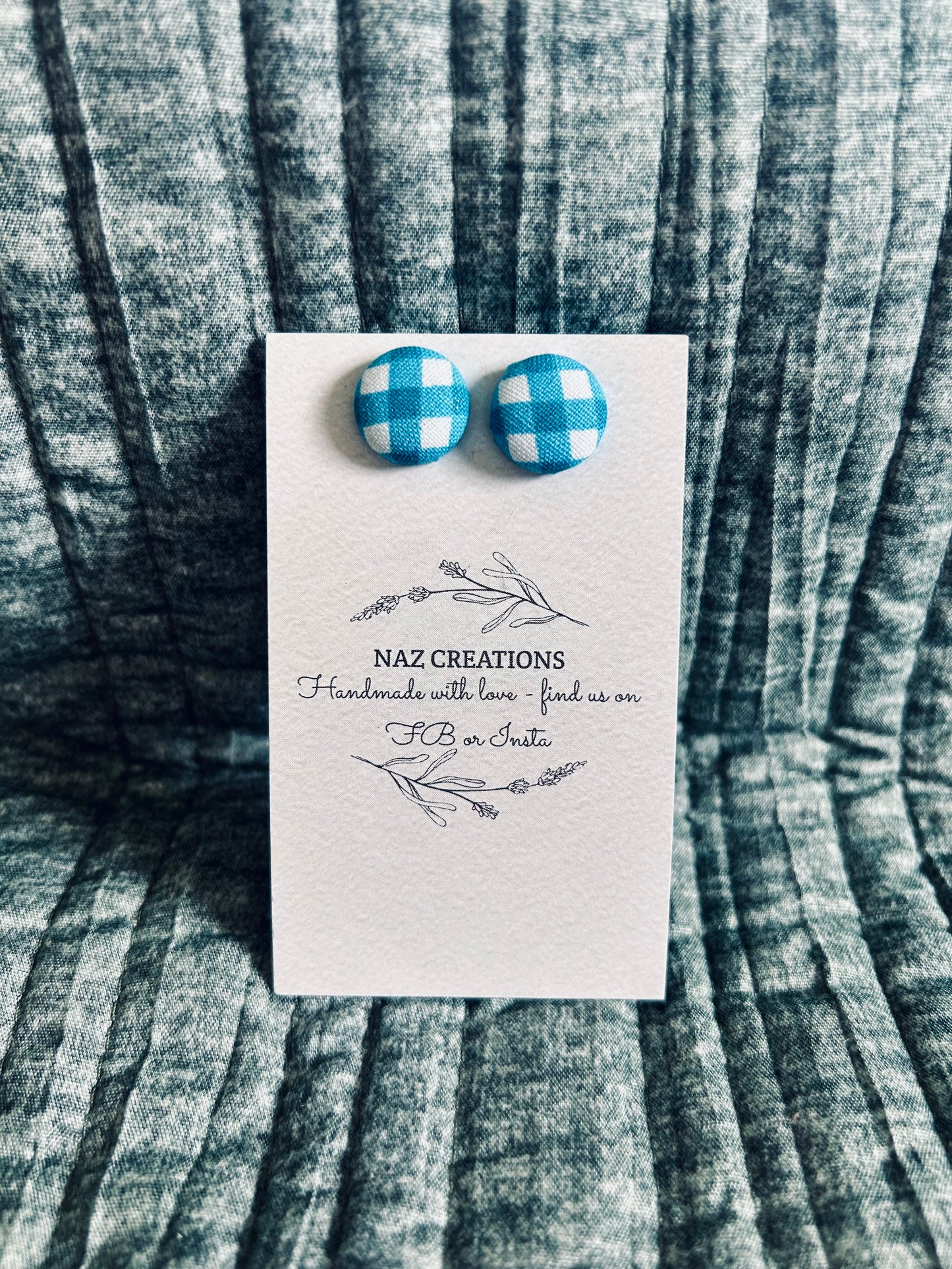 15mm Fabric Button Studs