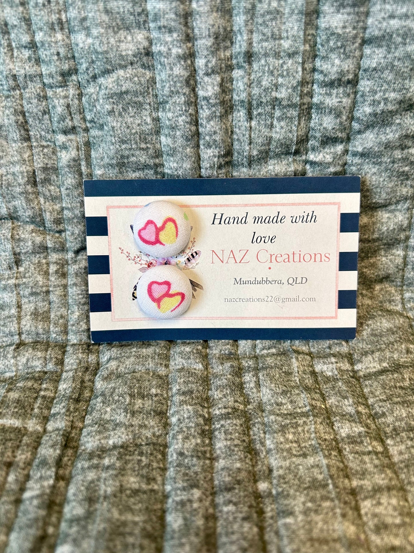 19mm Fabric Button Studs