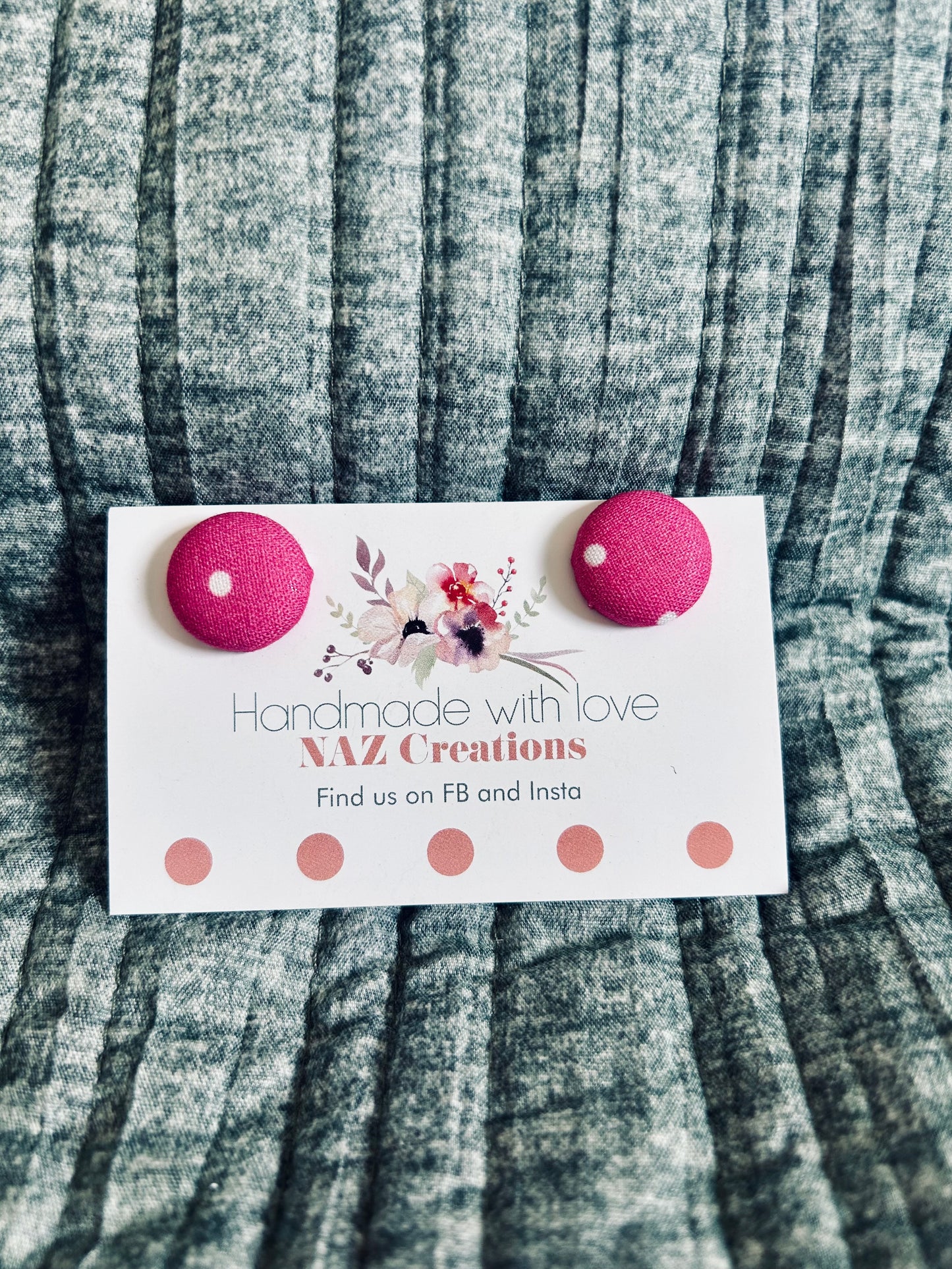 19mm Fabric Button Studs