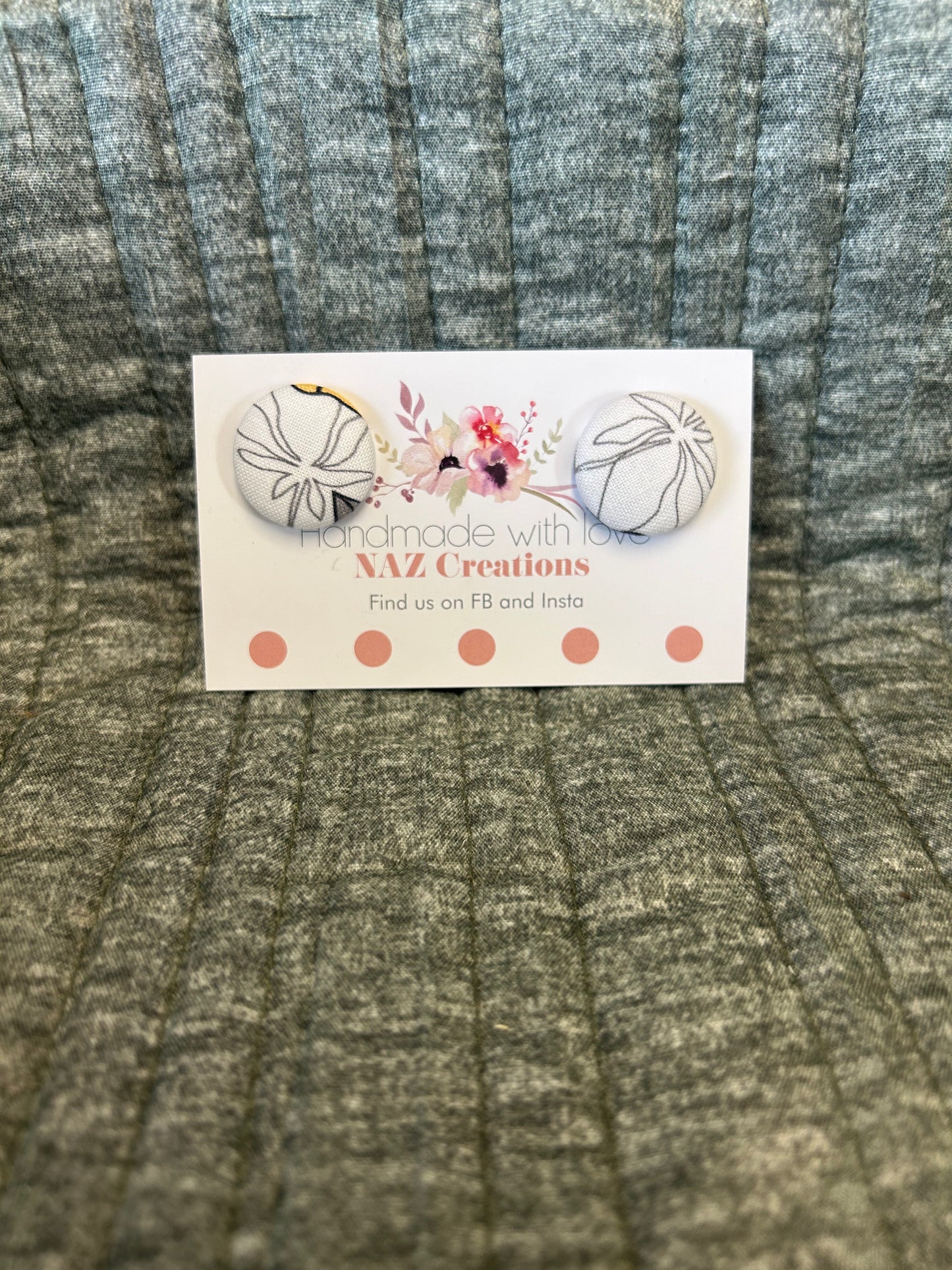 23mm Fabric Button Studs