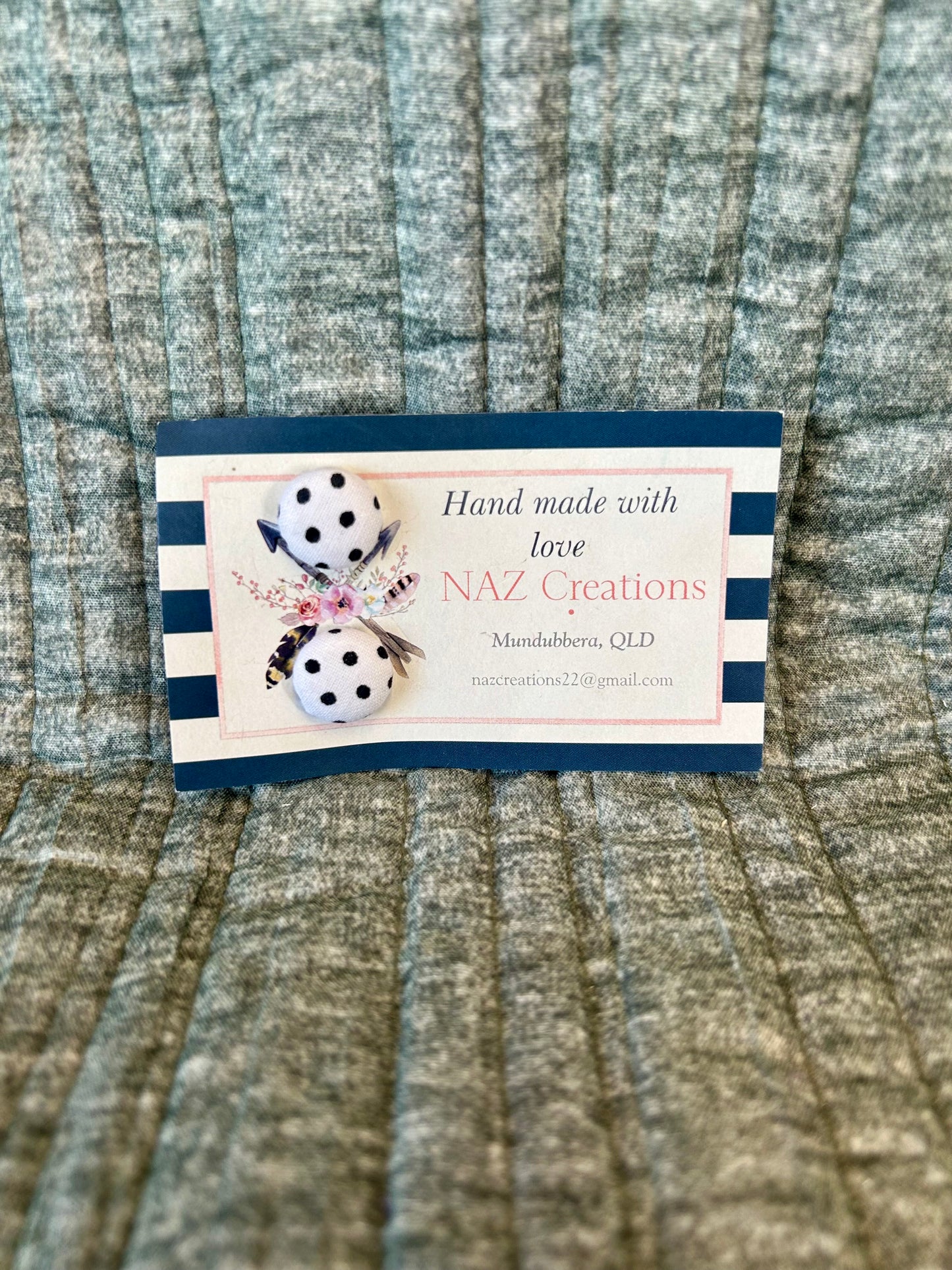 15mm Fabric Button Studs