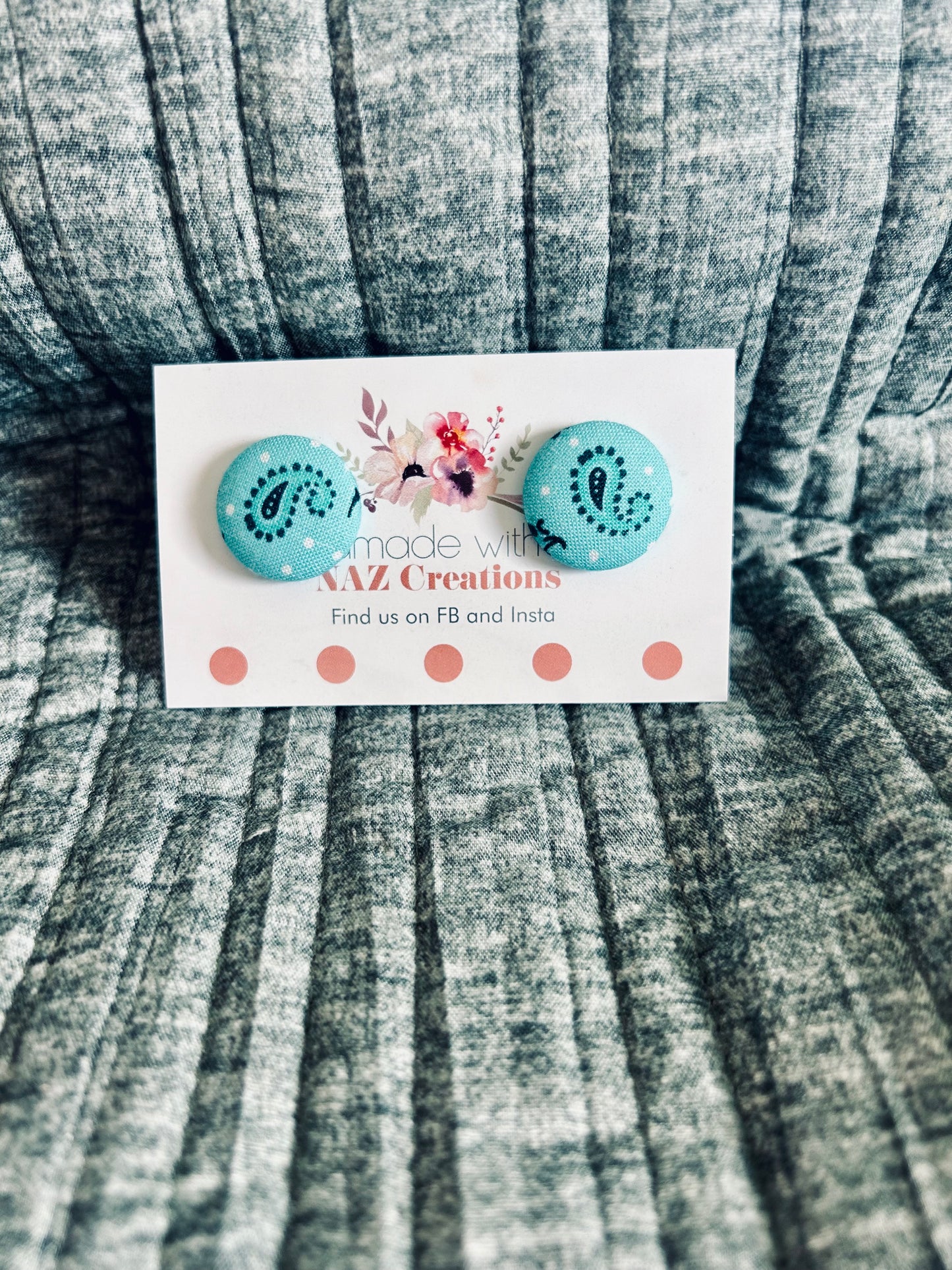 23mm Fabric Button Studs