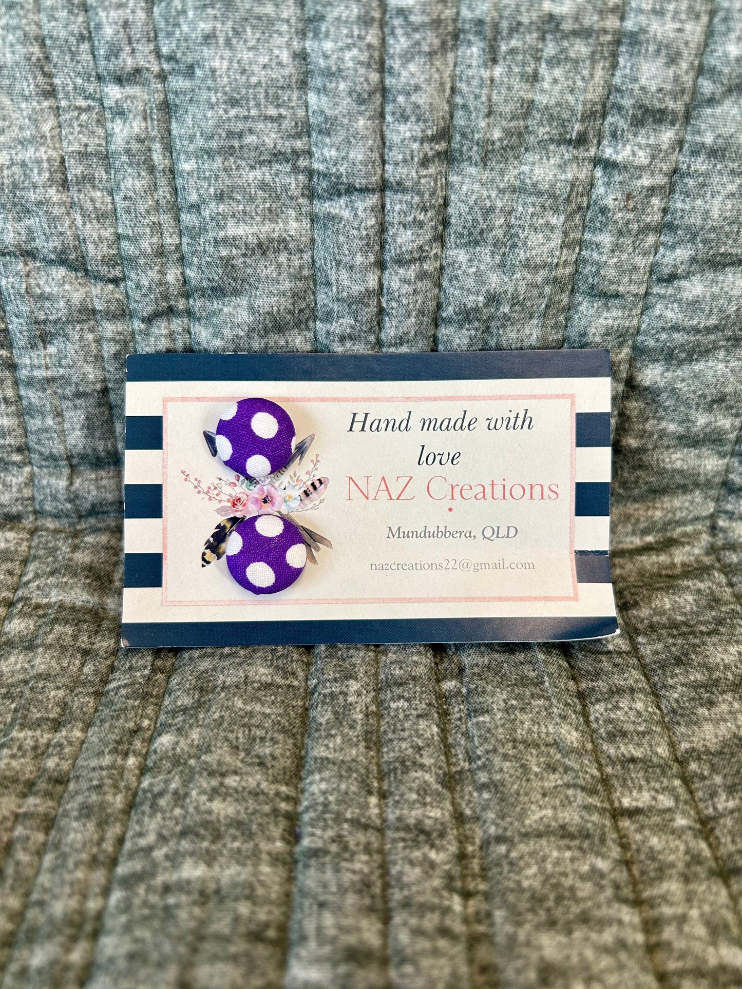 15mm Fabric Button Studs