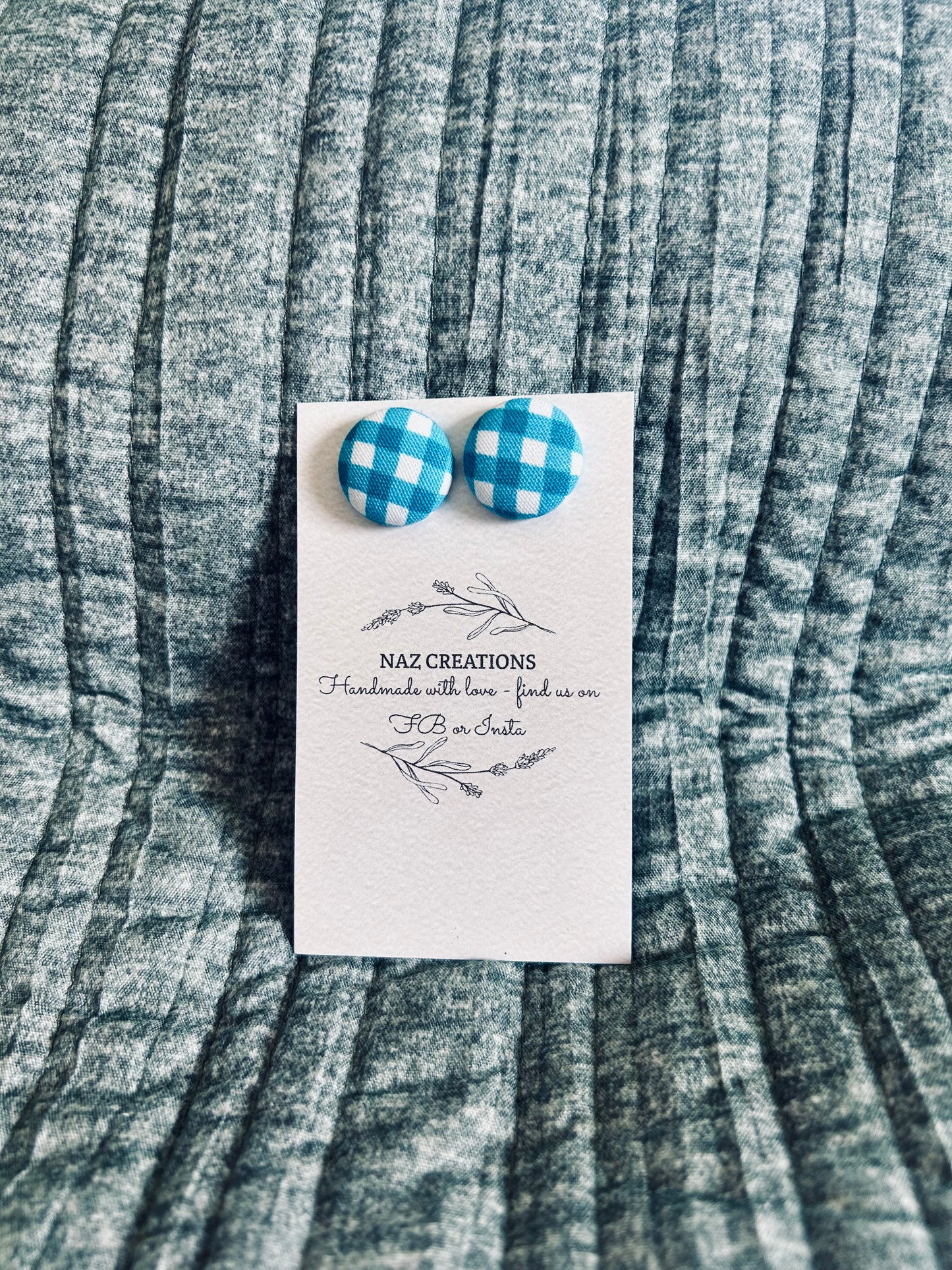19mm Fabric Button Studs