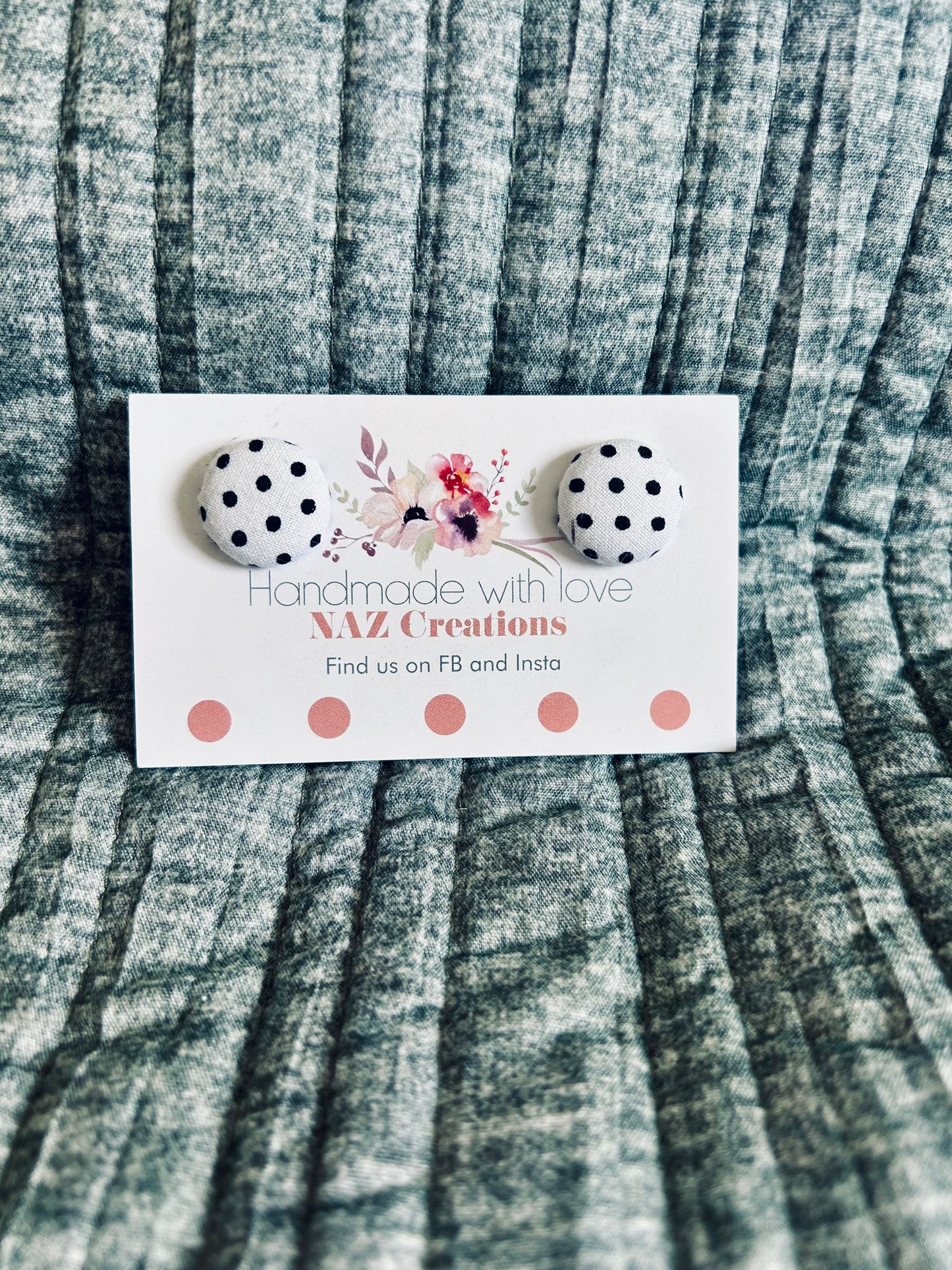 19mm Fabric Button Studs