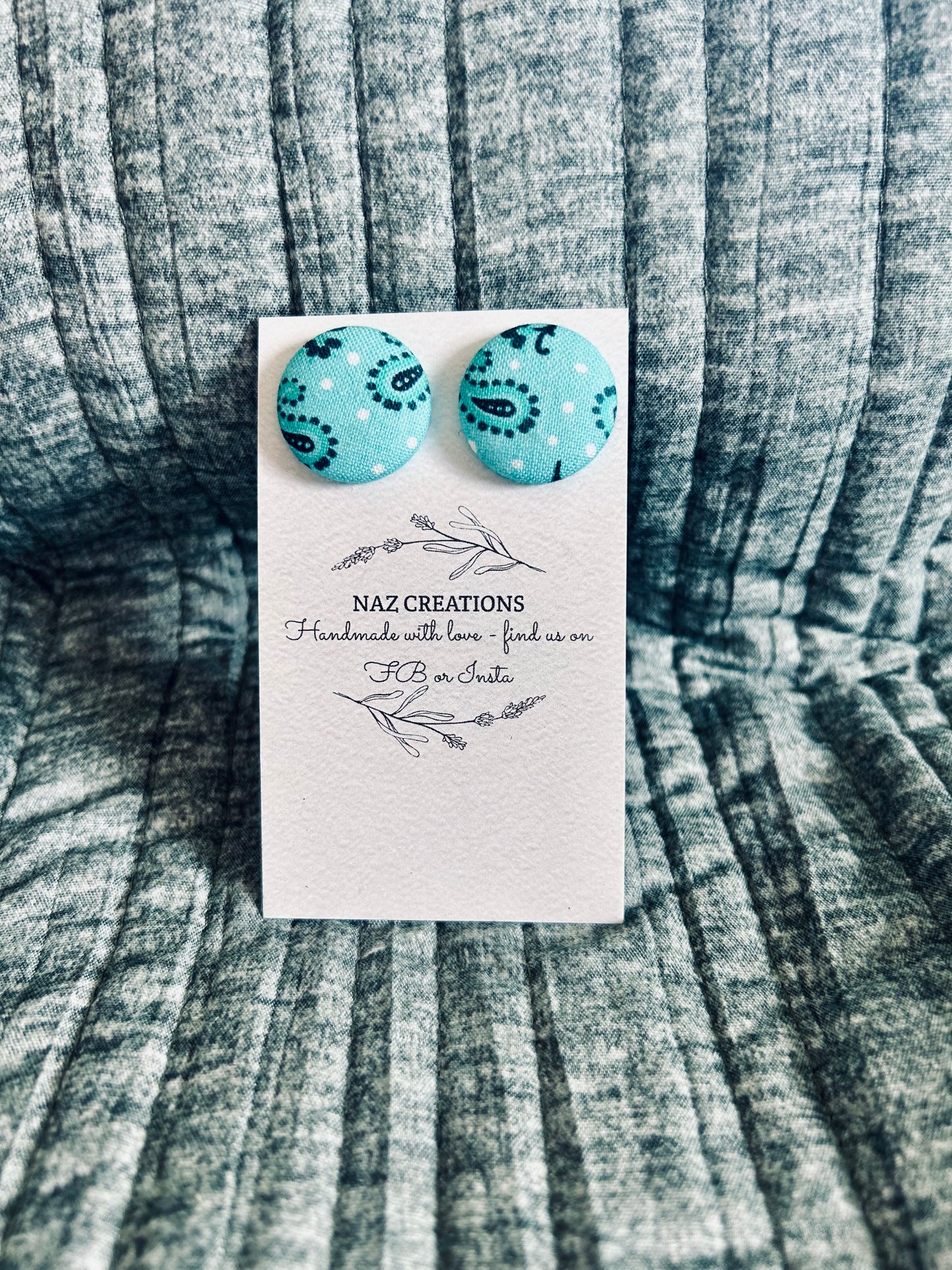 23mm Fabric Button Studs