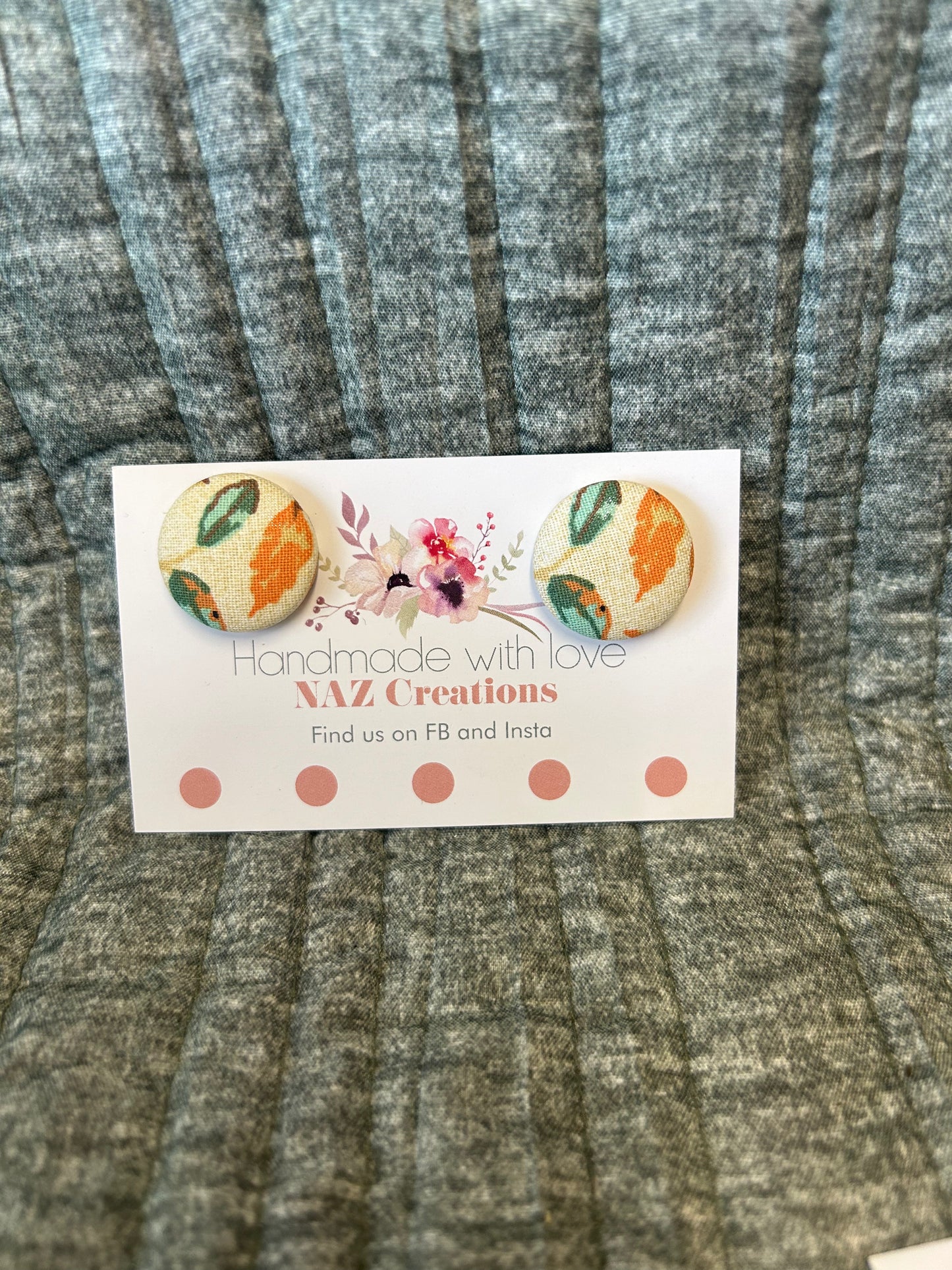 23mm Fabric Button Studs