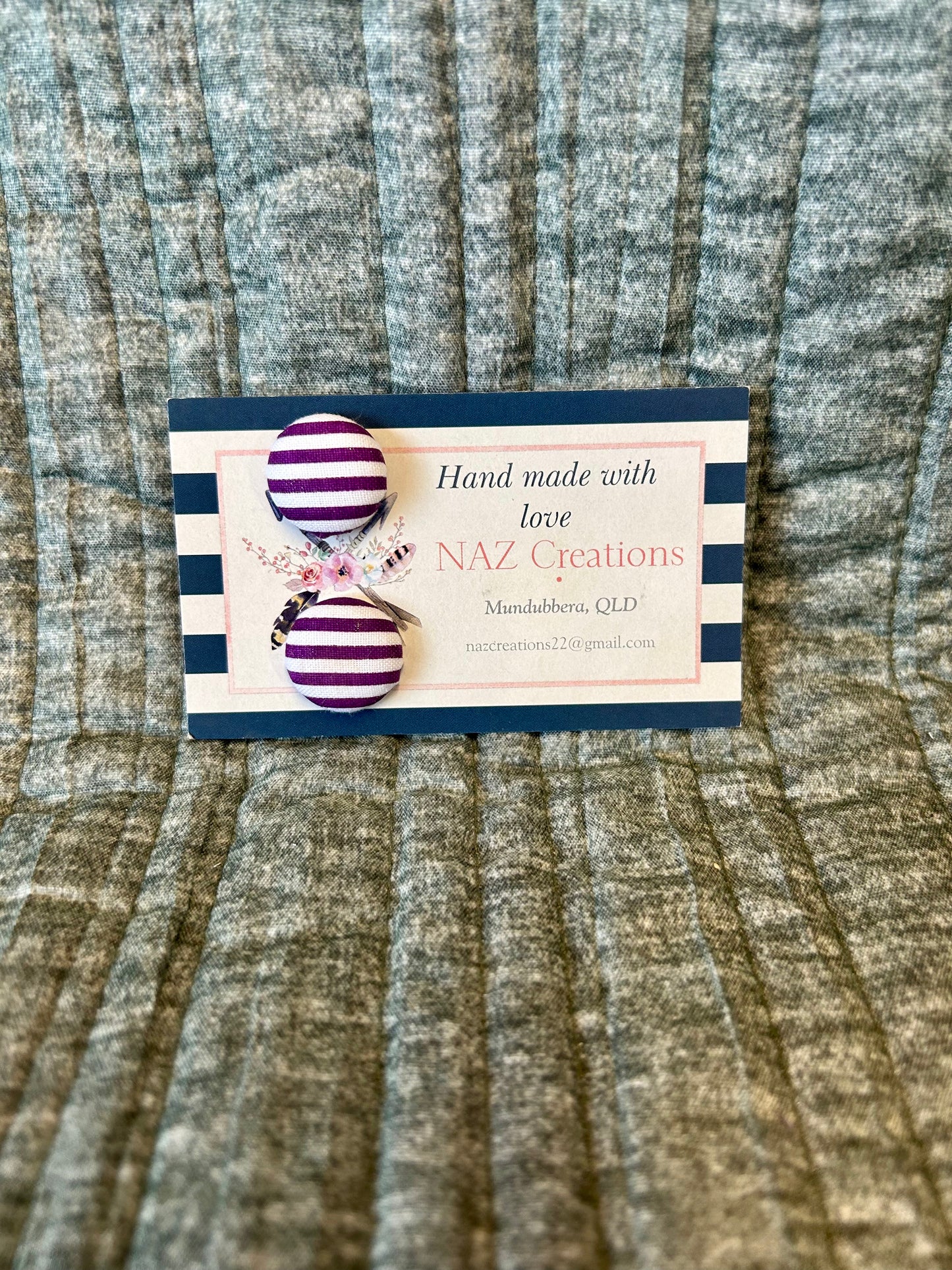 19mm Fabric Button Studs