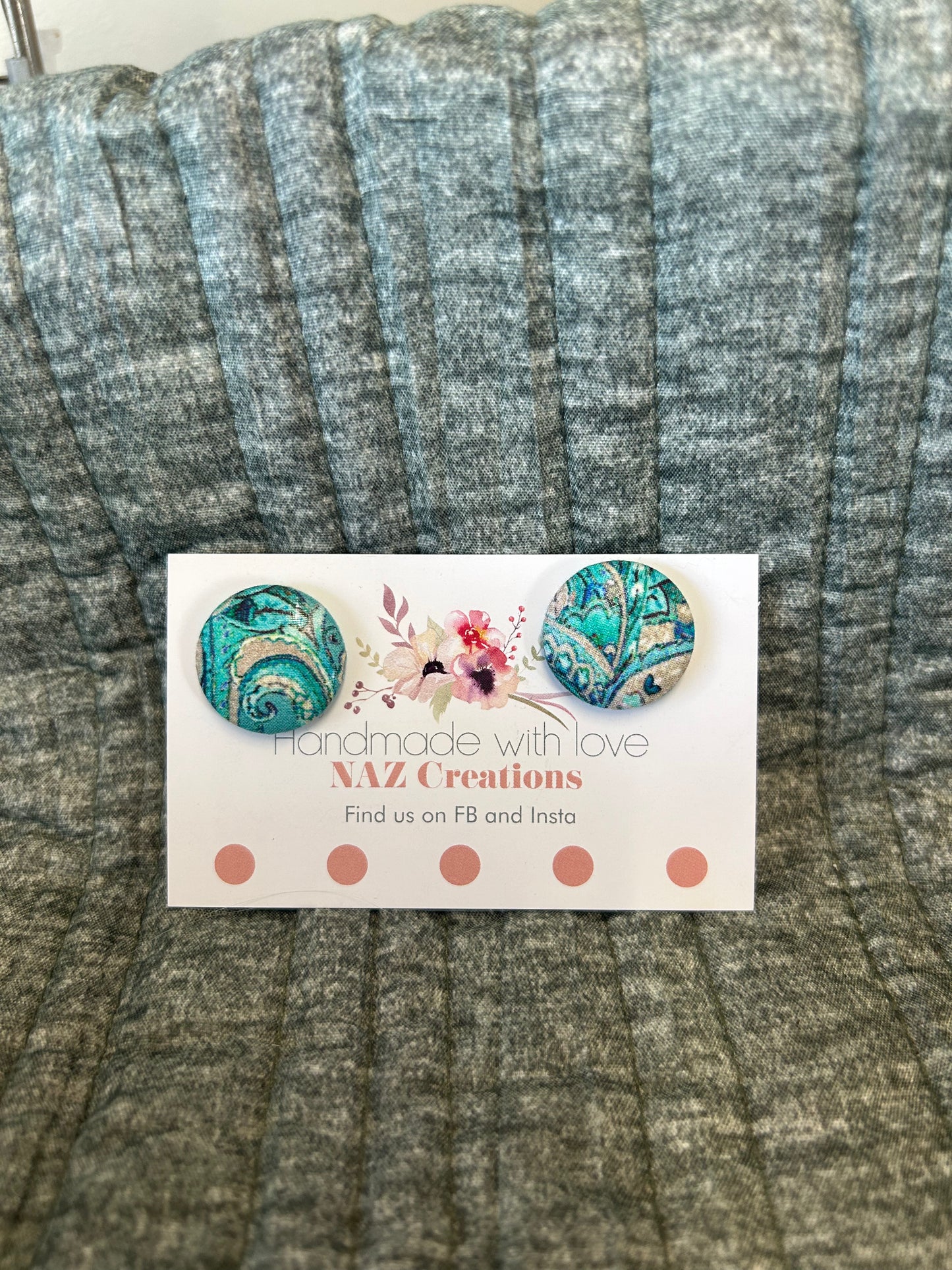 23mm Fabric Button Studs