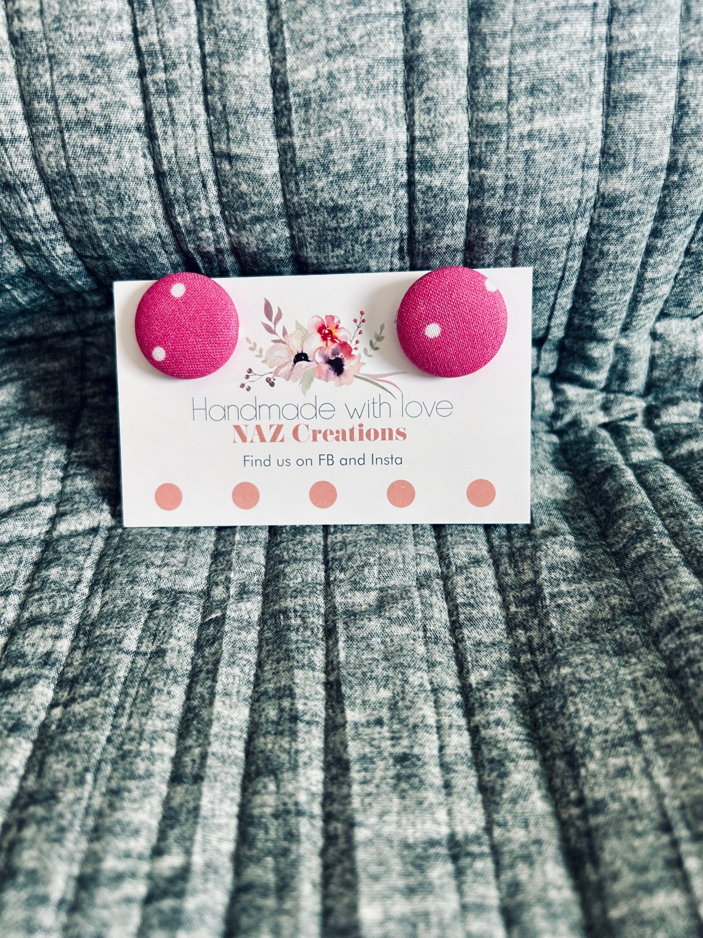 23mm Fabric Button Studs