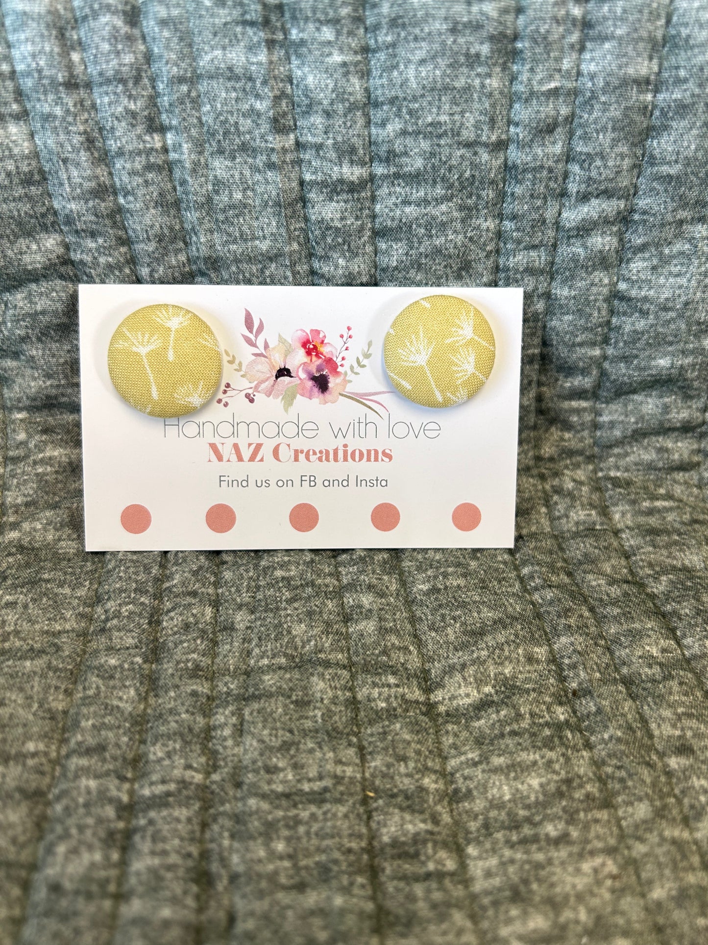 23mm Fabric Button Studs