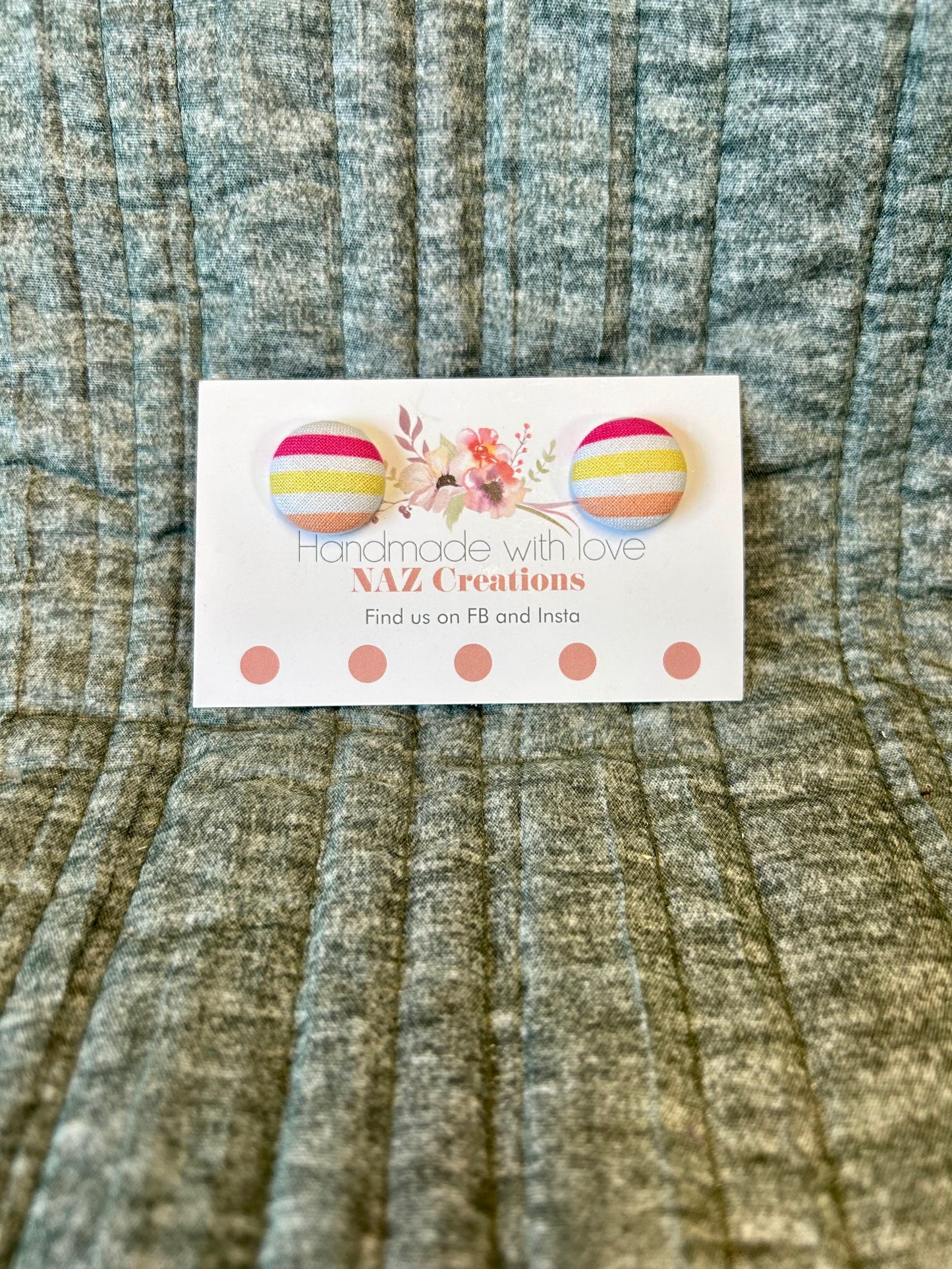 19mm Fabric Button Studs